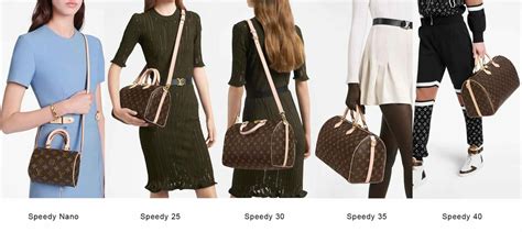 louis Vuitton Speedy size chart